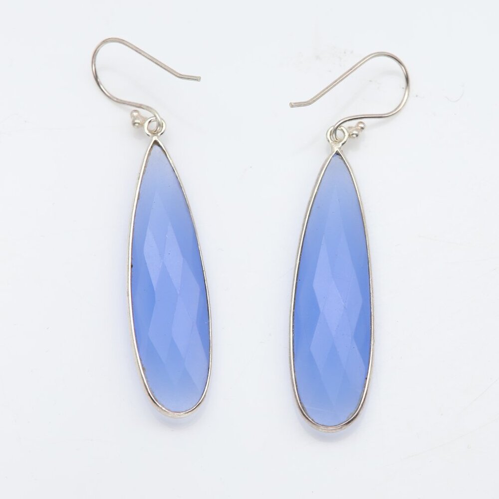 Blue Dangle Earrings Sterling Silver Chandelier Earring
